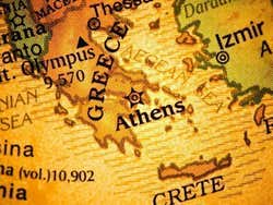 Situacion de Atenas en un mapa